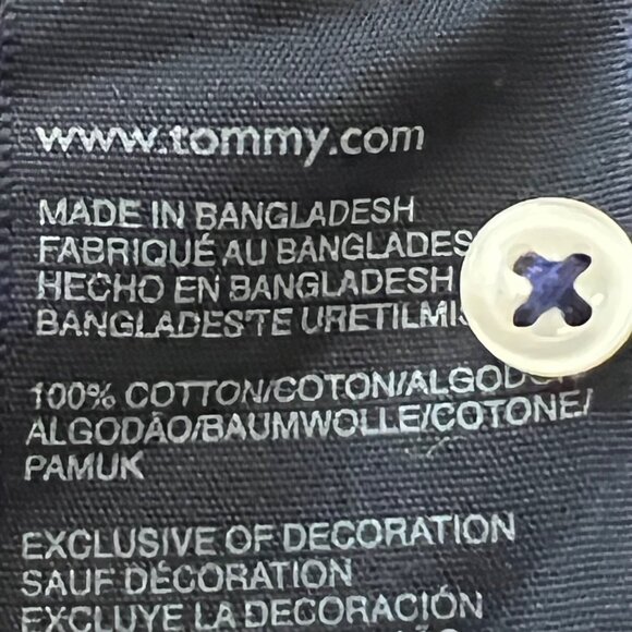 Tommy Hilfiger Men's Blue Plaid Custom Fit Long Sleeve Button-Up Shirt Size XL - Picture 8 of 10